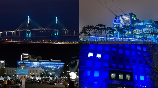 4월 2일 세계자폐인의날을 맞아, 전국 34개 기관이 블루라이트(Light it up Blue) 캠페인에 동참한다.ⓒ한국자폐인사랑협회