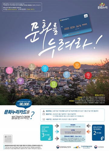 2020년 문화누리카드 사업 포스터.ⓒ문화체육관광부