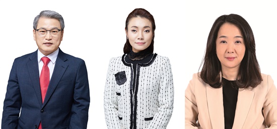 (왼쪽부터)미래한국당 이종성, 김예지 당선인, 더불어시민당 최혜영 당선인.ⓒ중앙선거관리위원회 