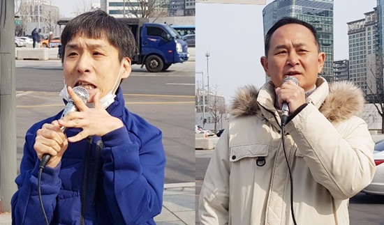 서울지역장애인소비자연대 안형진 집행위원장, 한국장애인인권포럼 김성곤 사무처장.ⓒ에이블뉴스