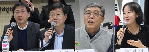 경기장애우권익문제연구소장인 최정규 변호사, 서울시 장애인권익보장팀 한서경 팀장, 한국장애인단체총연합회 이용석 정책실장, 한국장애인개발원 박지연 팀장.ⓒ에이블뉴스